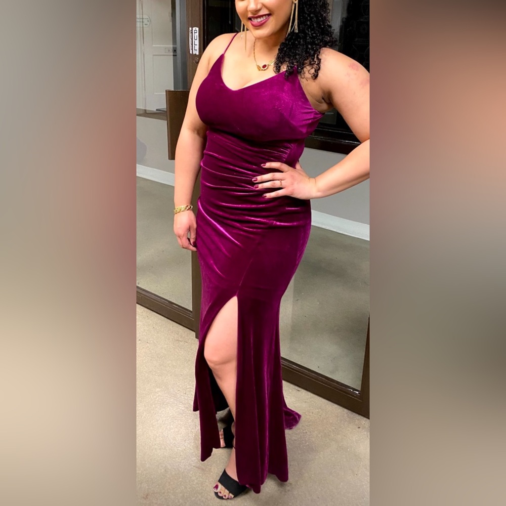 Vince Camuto Magenta Velvet Dress